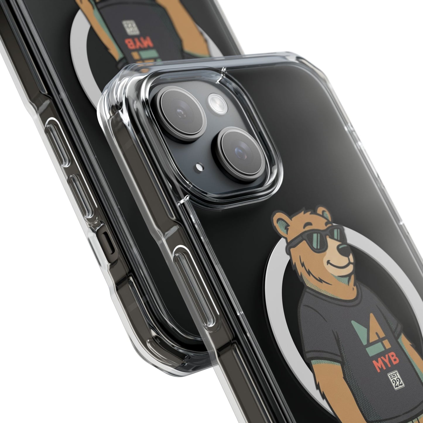Magnetic Impact — "mind your business" Minimal Clear Phone Case