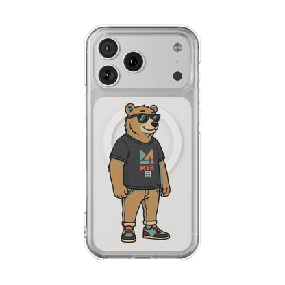 Magnetic Impact — "mind your business" Minimal Clear Phone Case