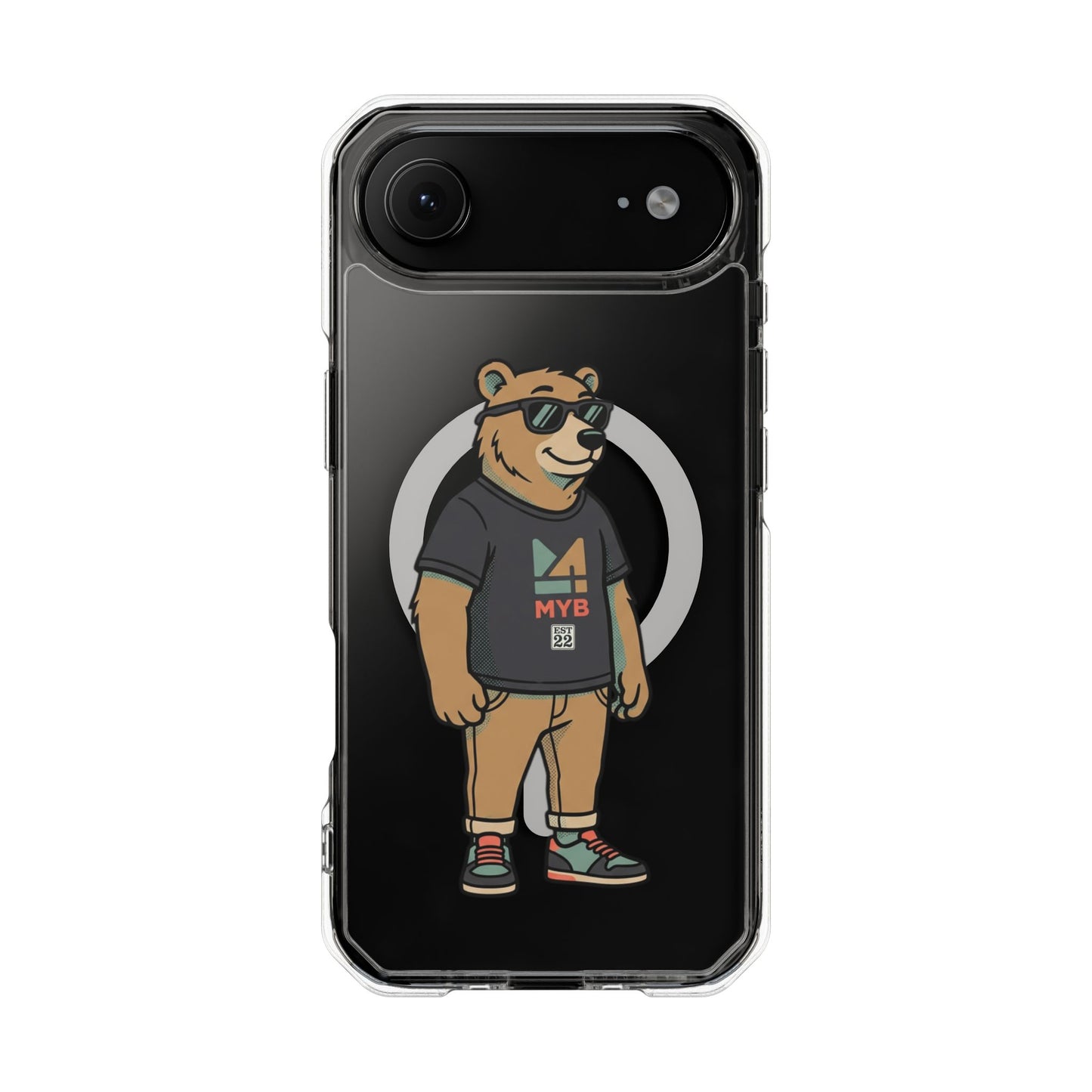Magnetic Impact — "mind your business" Minimal Clear Phone Case