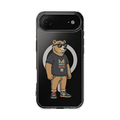 Magnetic Impact — "mind your business" Minimal Clear Phone Case