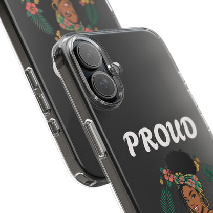 Clear Impact-Resistant Phone Case — "Proud Caribbean Gyal"