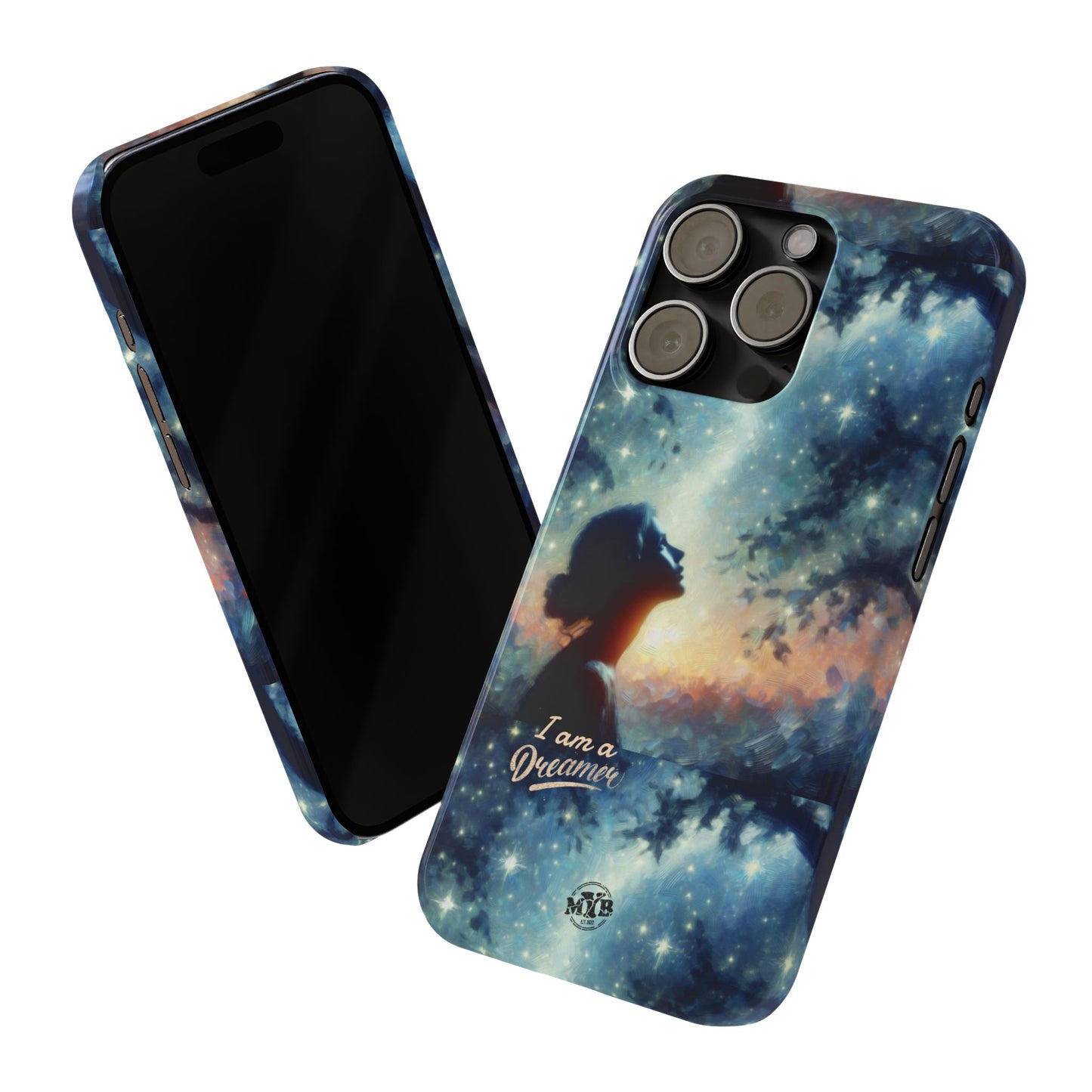 MYB Dreamer Slim Phone Case - Starry Night Design for Dreamers & Nature Lovers
