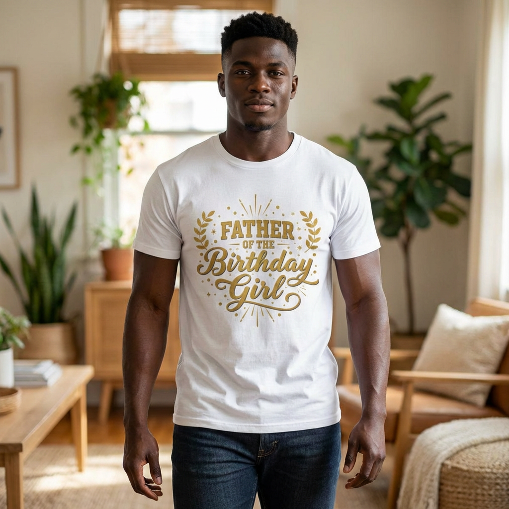 Father of the Birthday Girl Tee — Men’s Birthday Party Shirt
