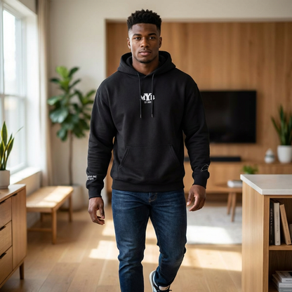 MYB Logo Black Hoodie — Minimal Streetwear Pullover