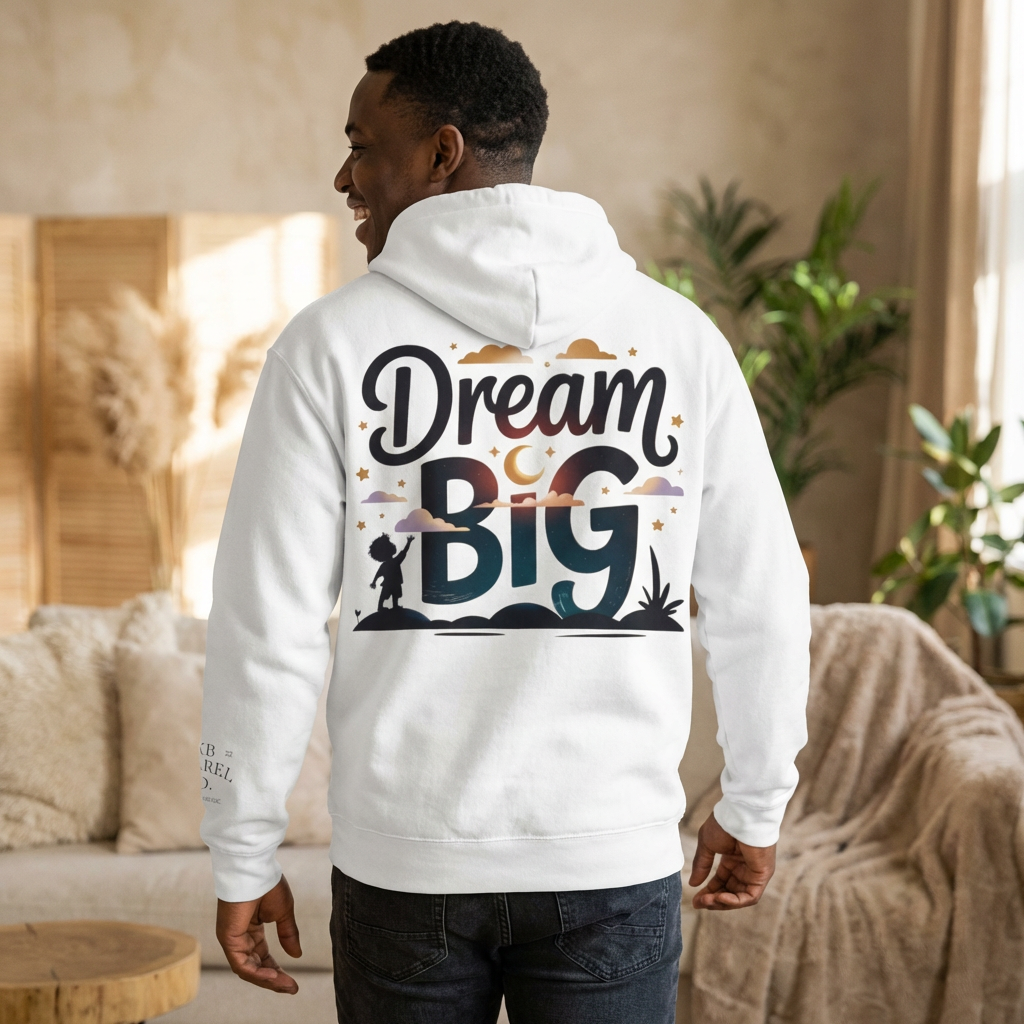 Dream Big Hoodie — Inspirational Camping Graphic Hooded Sweatshirt