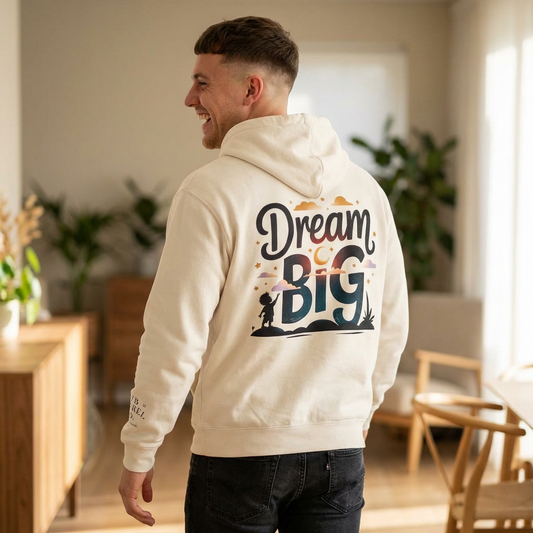Dream Big Hoodie — Inspirational Camping Graphic Hooded Sweatshirt