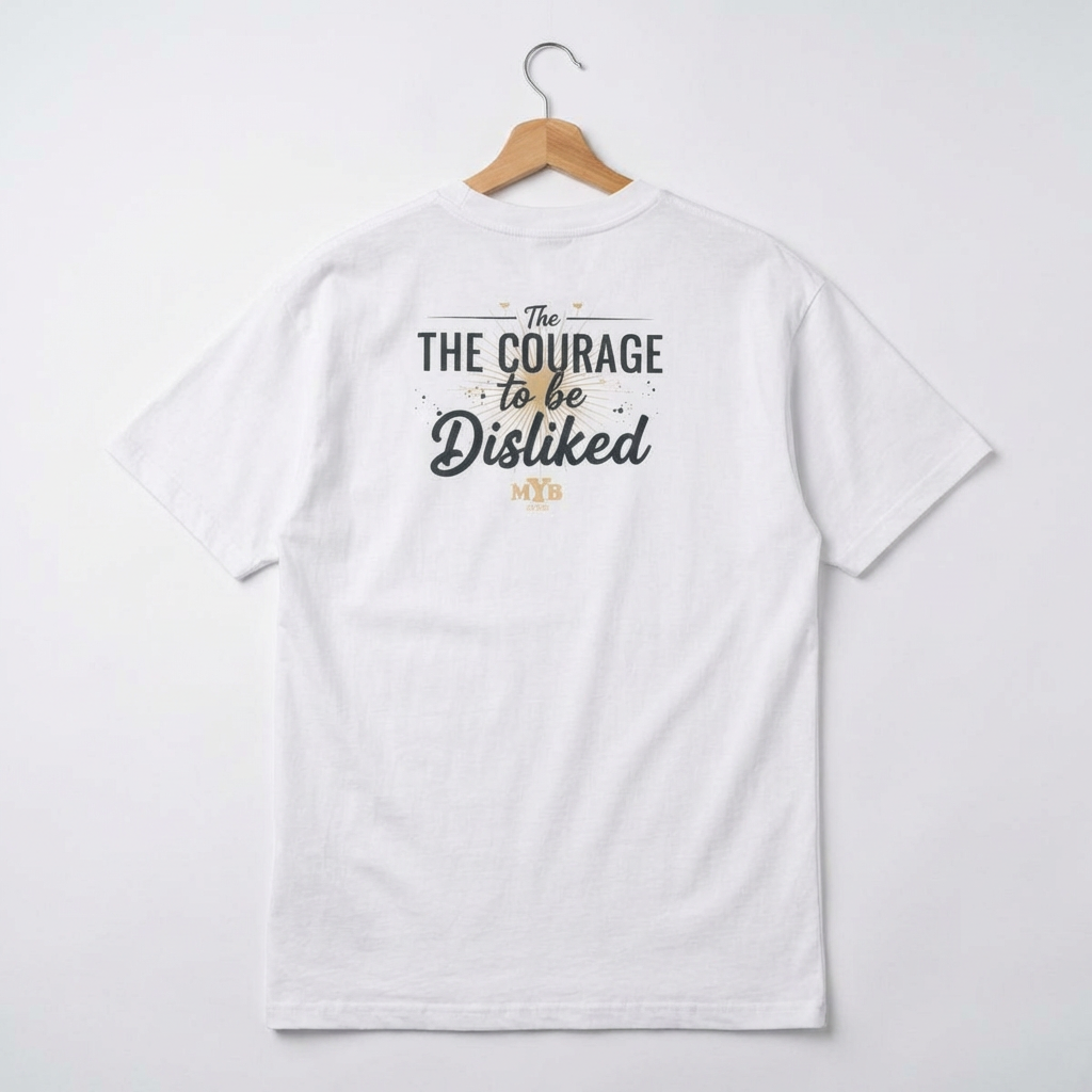 Stop Being Scared of Being Disliked Tee — MYB Motivational Oversized Men's T-Shirt