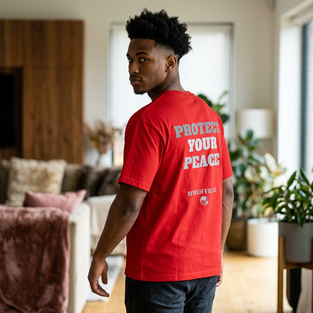 Protect Your Peace Tee — Men’s Oversized Graphic T‑Shirt