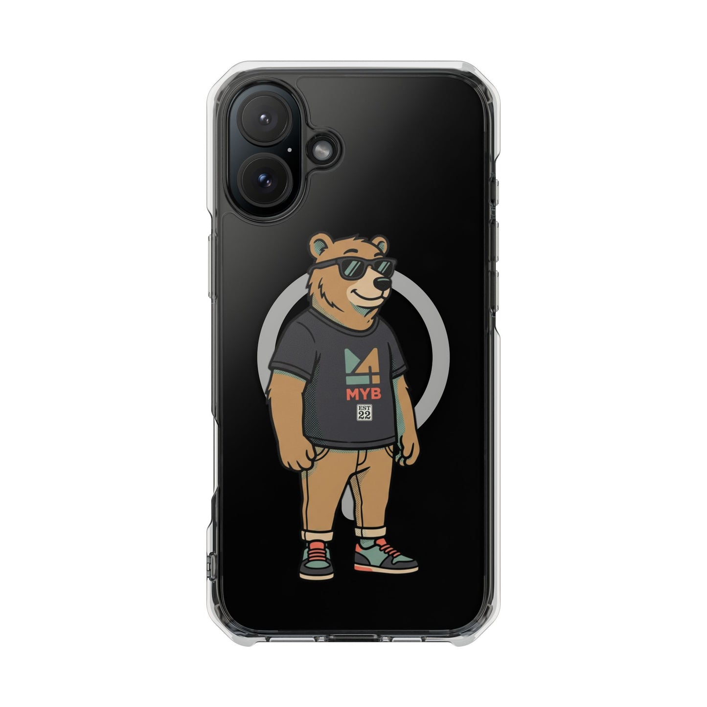 Magnetic Impact — "mind your business" Minimal Clear Phone Case