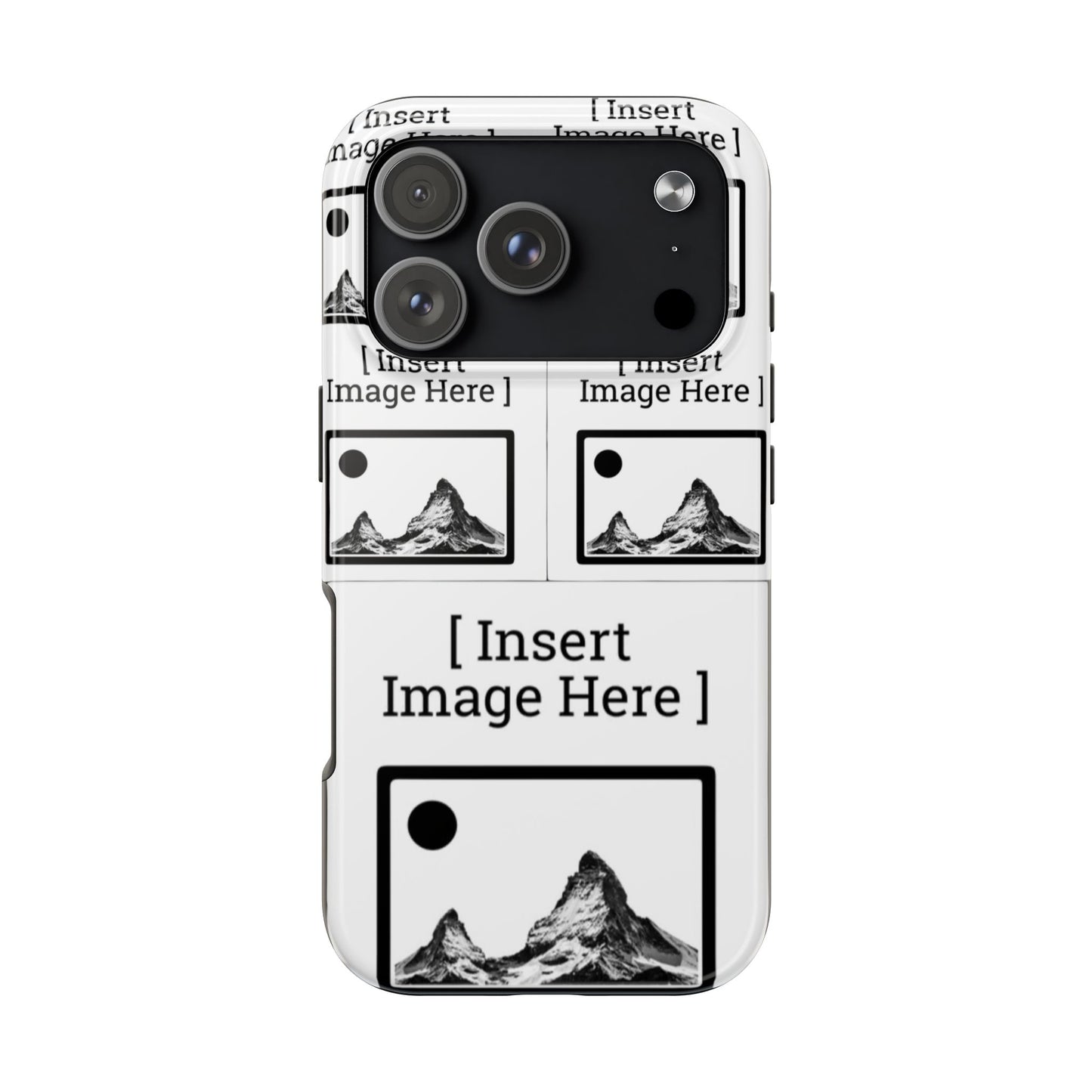 Tough Phone Case — “MAKE IT YOUR OWN” Gloss Black Protective Cover with Warning Badge