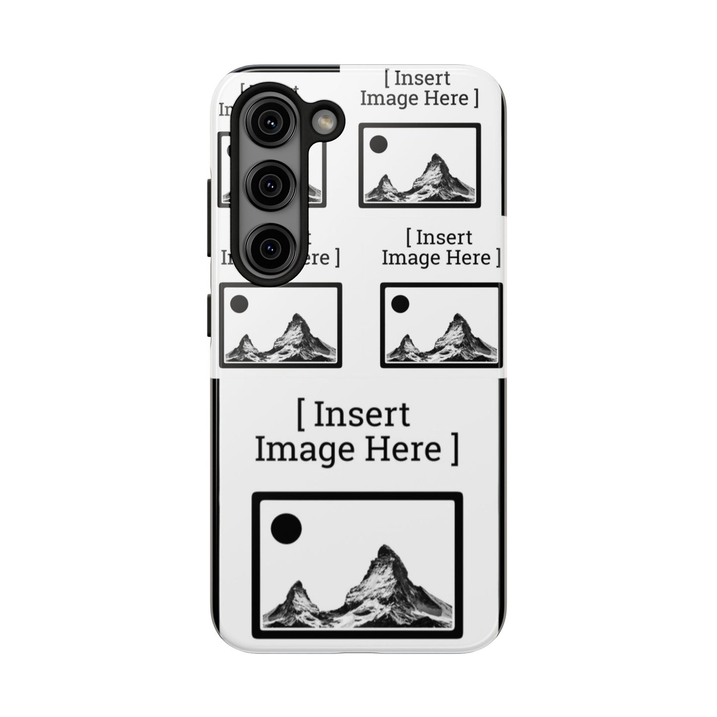 Tough Phone Case — “MAKE IT YOUR OWN” Gloss Black Protective Cover with Warning Badge