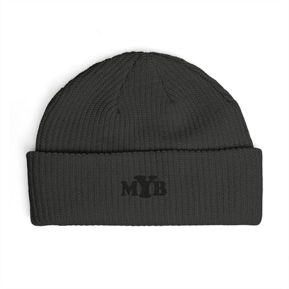 'MYB' Embroidered Knit Beanie