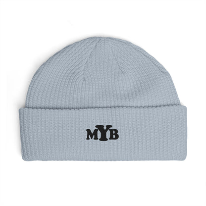 'MYB' Embroidered Knit Beanie