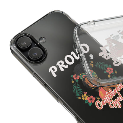 Clear Impact-Resistant Phone Case — "Proud Caribbean Gyal"