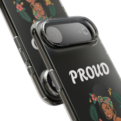 Clear Impact-Resistant Phone Case — "Proud Caribbean Gyal"