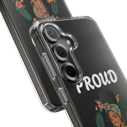 Clear Impact-Resistant Phone Case — "Proud Caribbean Gyal"