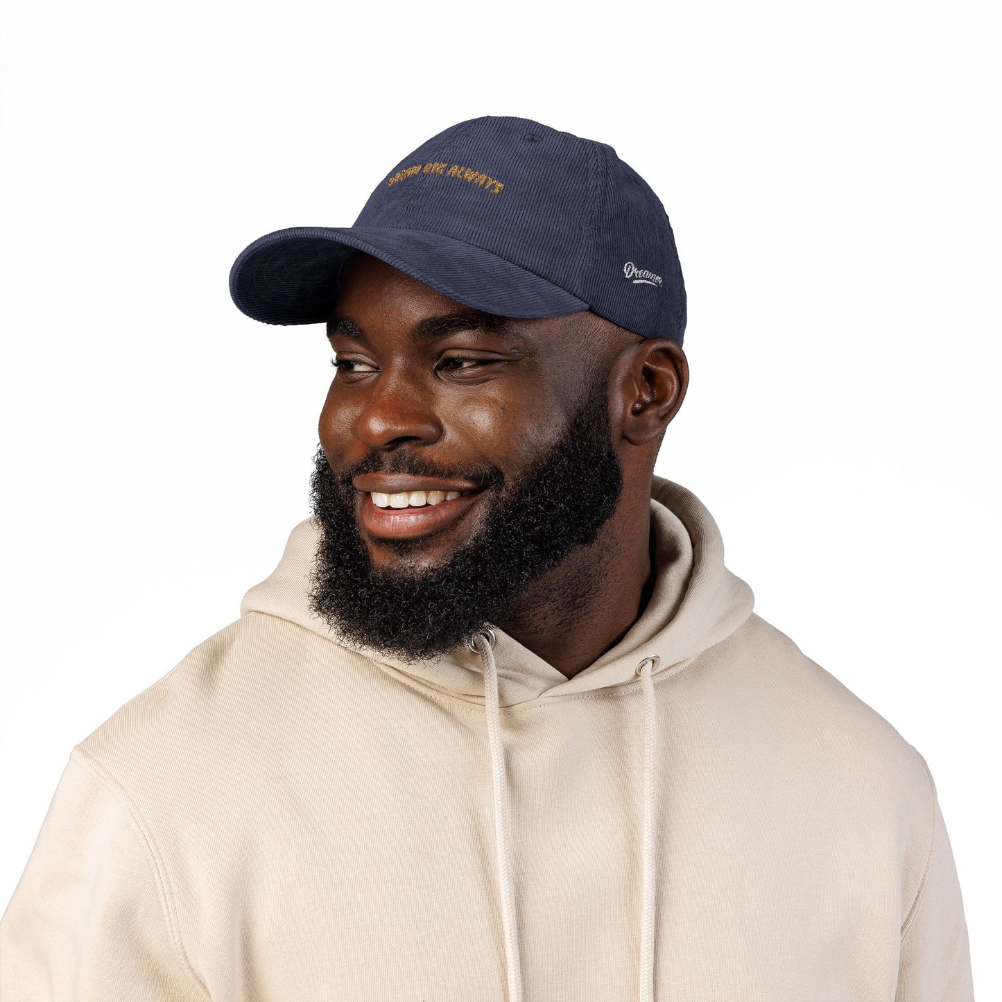 Dream Big Always Embroidered Corduroy Cap