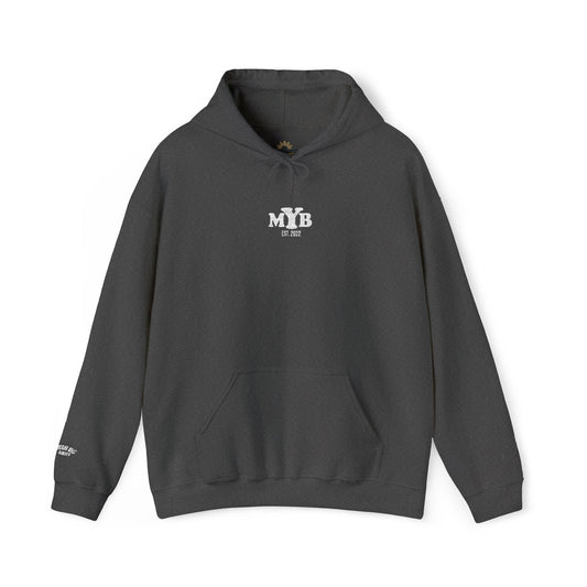 MYB Logo Black Hoodie — Minimal Streetwear Pullover