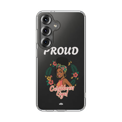 Clear Impact-Resistant Phone Case — "Proud Caribbean Gyal"