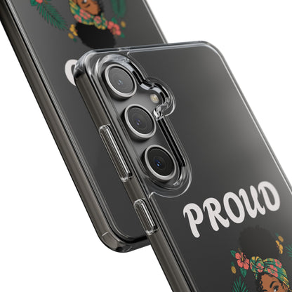 Clear Impact-Resistant Phone Case — "Proud Caribbean Gyal"