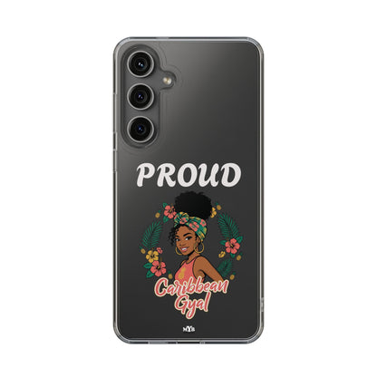 Clear Impact-Resistant Phone Case — "Proud Caribbean Gyal"