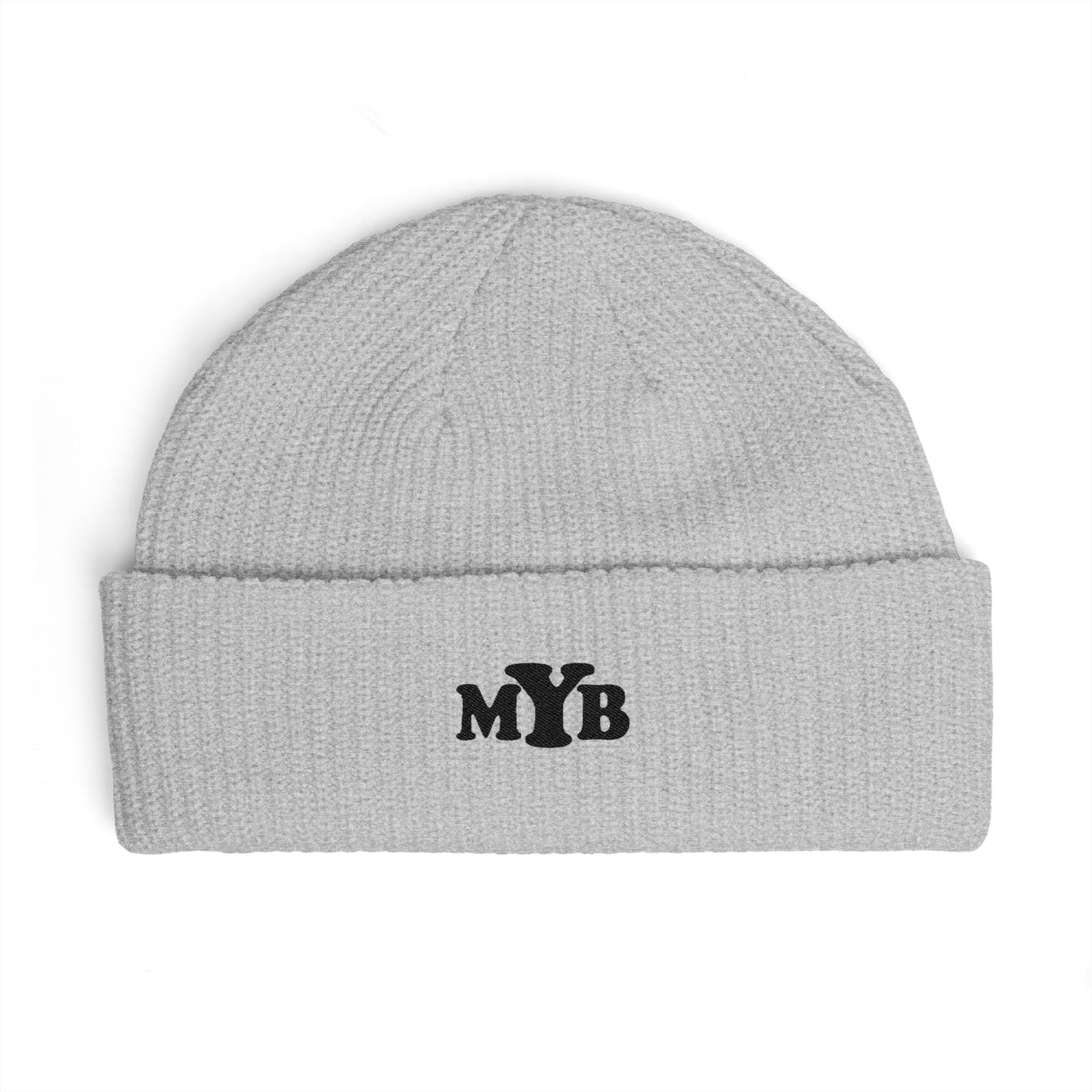 'MYB' Embroidered Knit Beanie