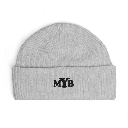 'MYB' Embroidered Knit Beanie