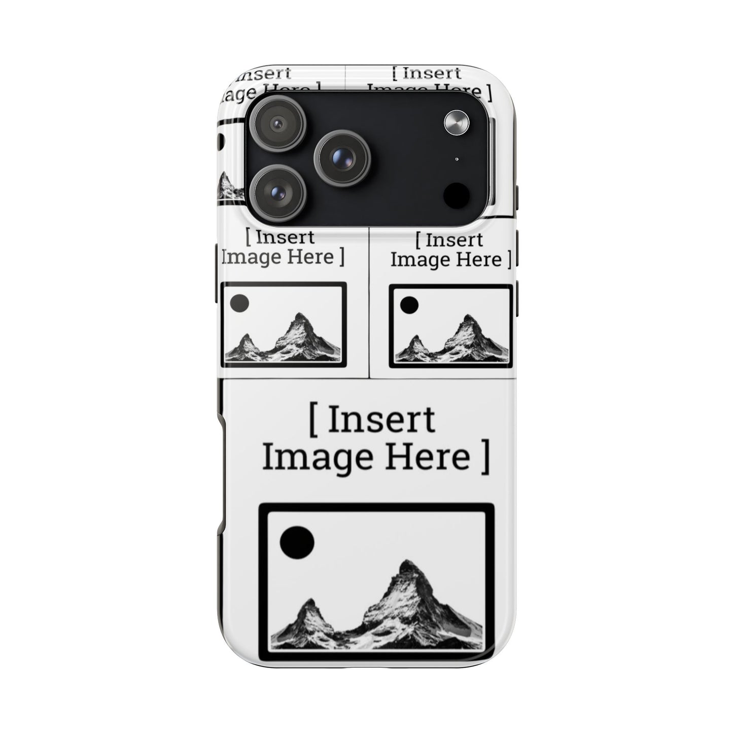 Tough Phone Case — “MAKE IT YOUR OWN” Gloss Black Protective Cover with Warning Badge