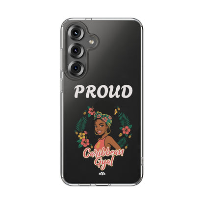Clear Impact-Resistant Phone Case — "Proud Caribbean Gyal"