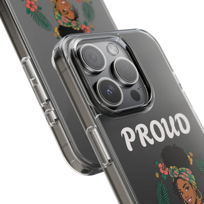 Clear Impact-Resistant Phone Case — "Proud Caribbean Gyal"