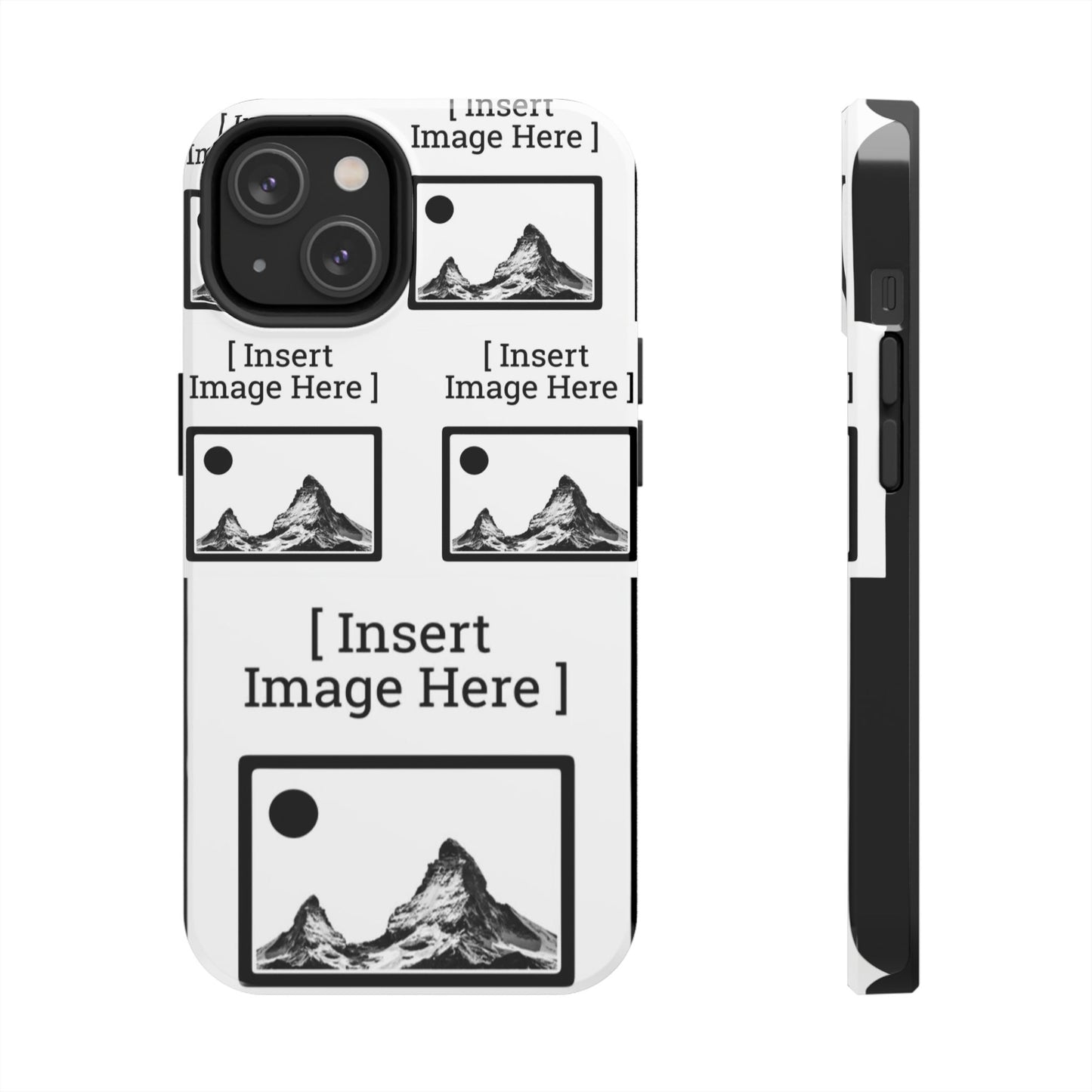 Tough Phone Case — “MAKE IT YOUR OWN” Gloss Black Protective Cover with Warning Badge