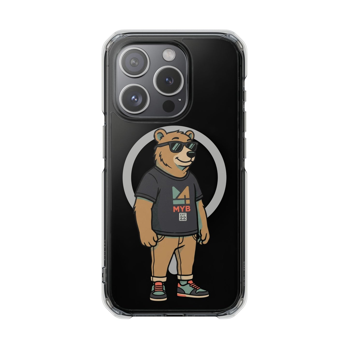 Magnetic Impact — "mind your business" Minimal Clear Phone Case