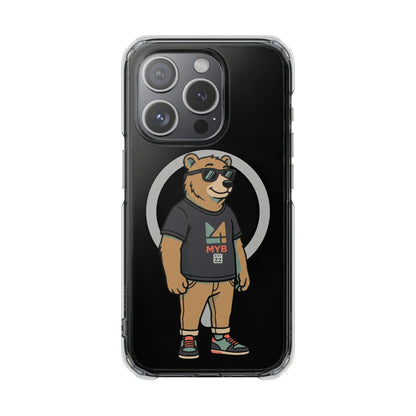 Magnetic Impact — "mind your business" Minimal Clear Phone Case