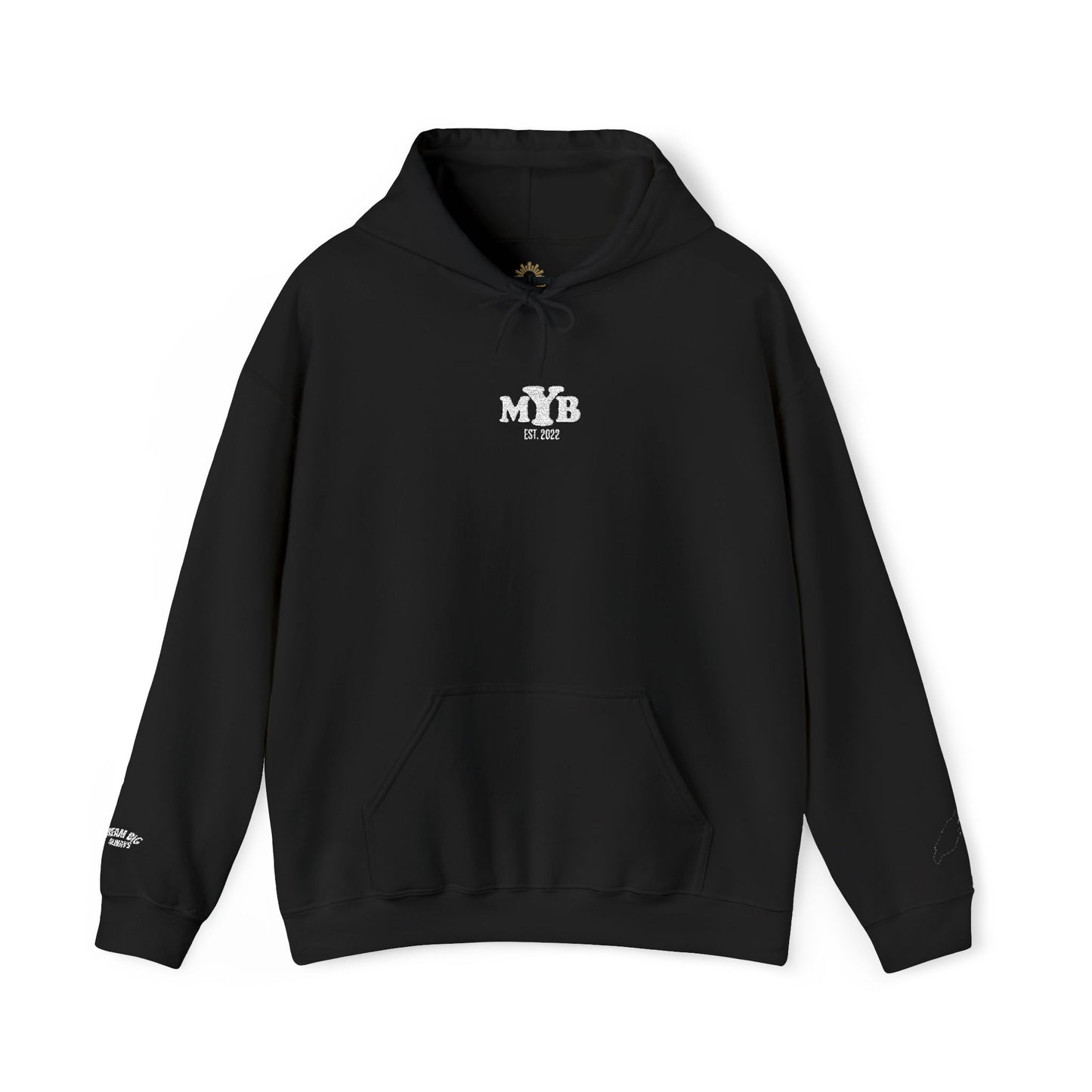 MYB Logo Black Hoodie — Minimal Streetwear Pullover
