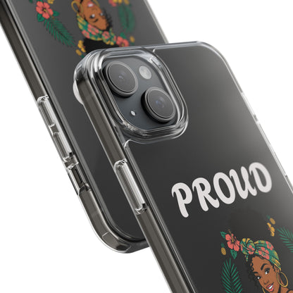 Clear Impact-Resistant Phone Case — "Proud Caribbean Gyal"