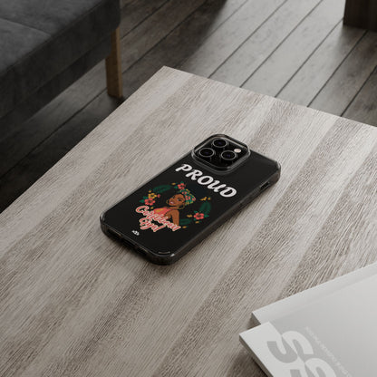 Clear Impact-Resistant Phone Case — "Proud Caribbean Gyal"