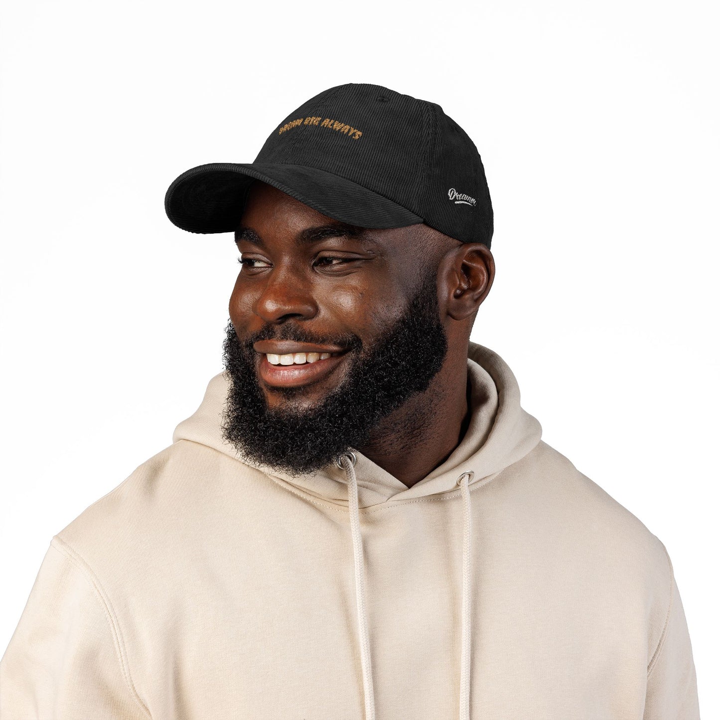 Dream Big Always Embroidered Corduroy Cap