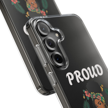 Clear Impact-Resistant Phone Case — "Proud Caribbean Gyal"