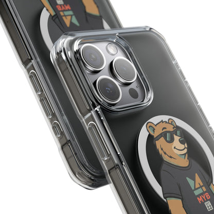 Magnetic Impact — "mind your business" Minimal Clear Phone Case