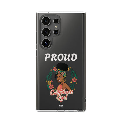 Clear Impact-Resistant Phone Case — "Proud Caribbean Gyal"