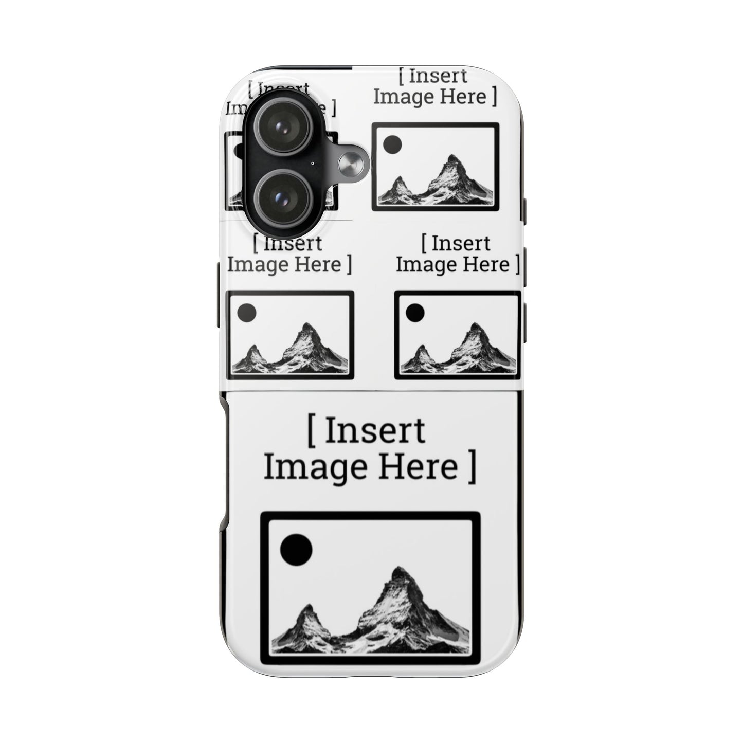 Tough Phone Case — “MAKE IT YOUR OWN” Gloss Black Protective Cover with Warning Badge