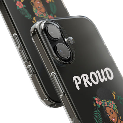 Clear Impact-Resistant Phone Case — "Proud Caribbean Gyal"