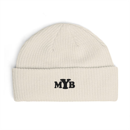 'MYB' Embroidered Knit Beanie