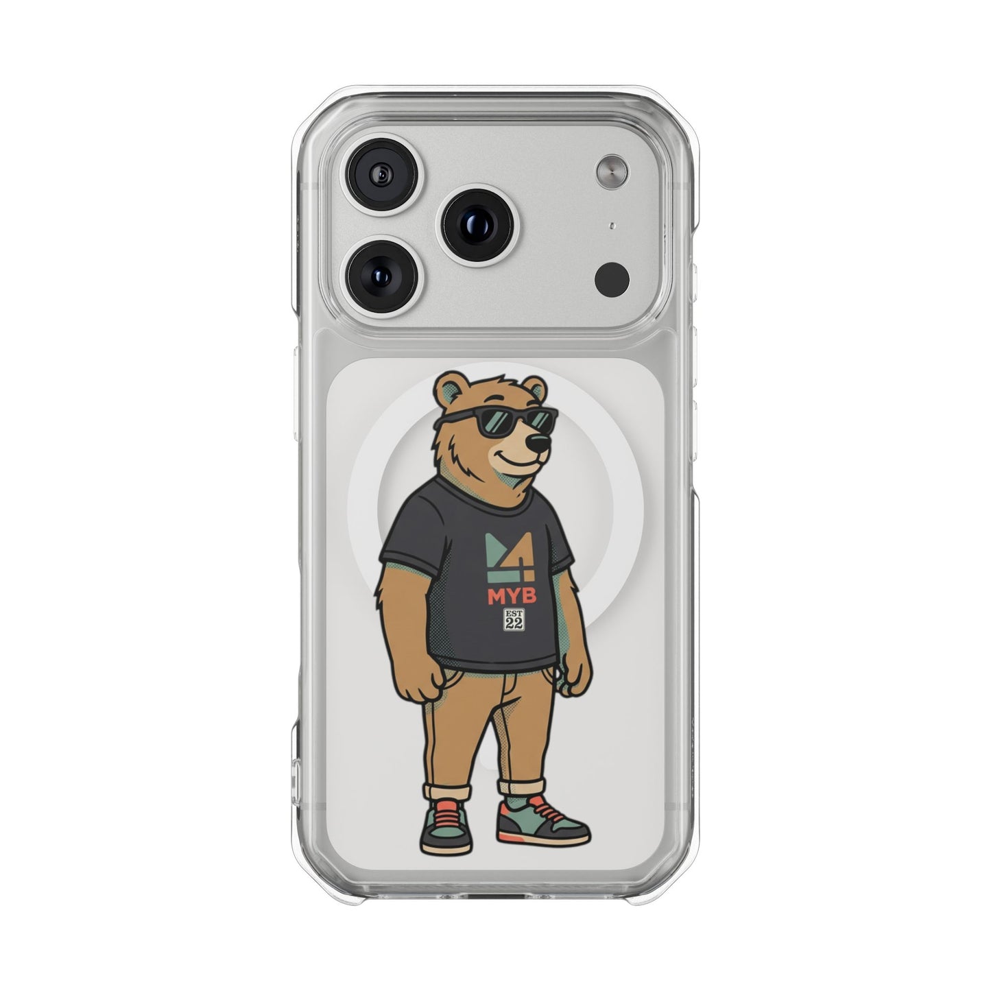 Magnetic Impact — "mind your business" Minimal Clear Phone Case