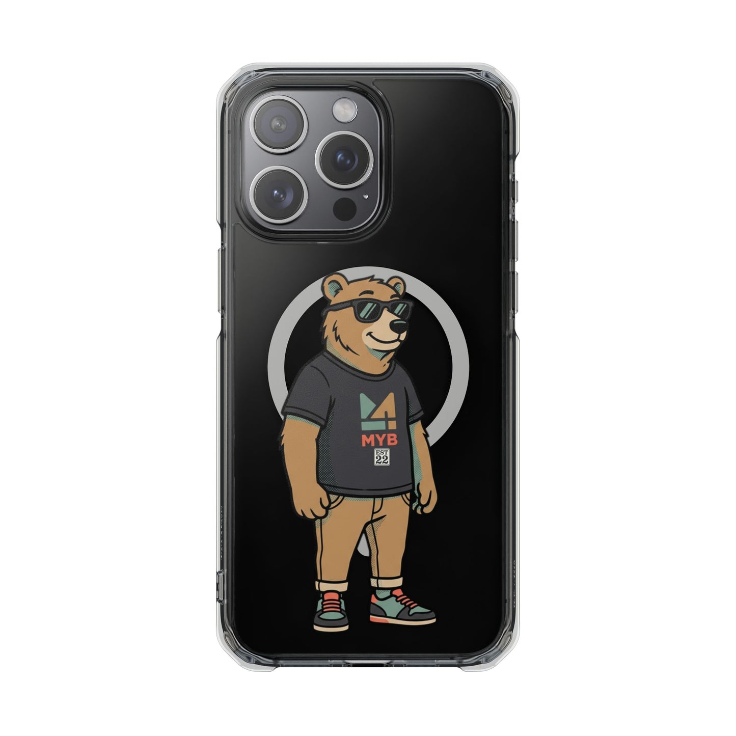 Magnetic Impact — "mind your business" Minimal Clear Phone Case
