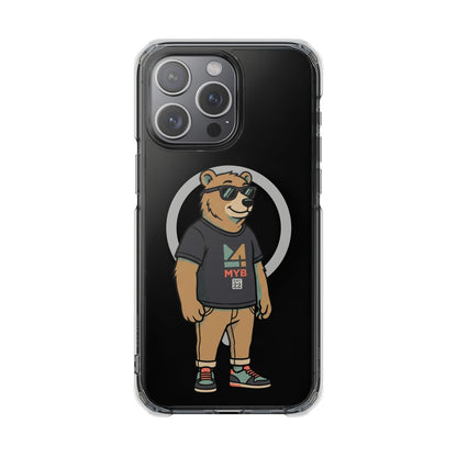Magnetic Impact — "mind your business" Minimal Clear Phone Case